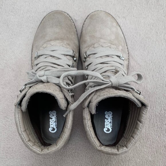 Carlos By Carlos Santana Donna Faux Suede Lace Up Booties Sz8 - Picture 13 of 16